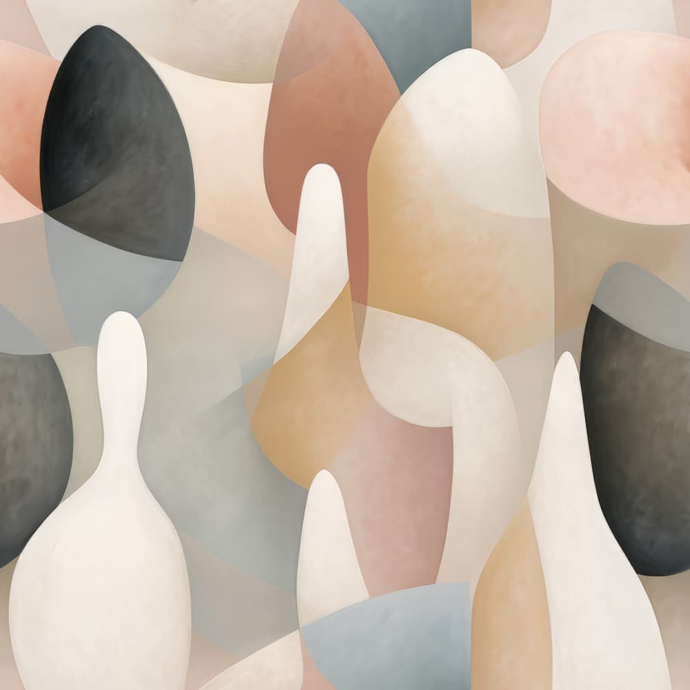 Soft Organic Forms by Bilge Paksoylu — canvas wall art