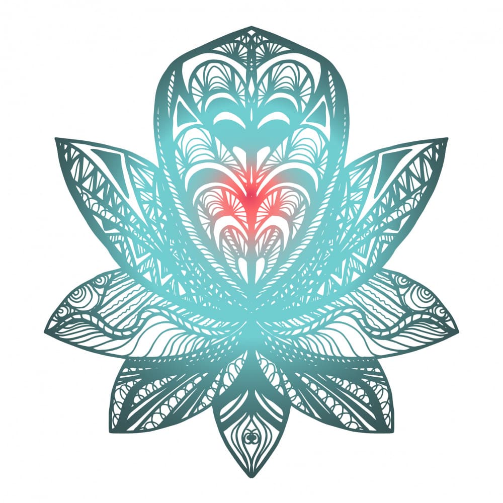 Zen Heart Lotus by Marika Barsrsind — canvas wall art