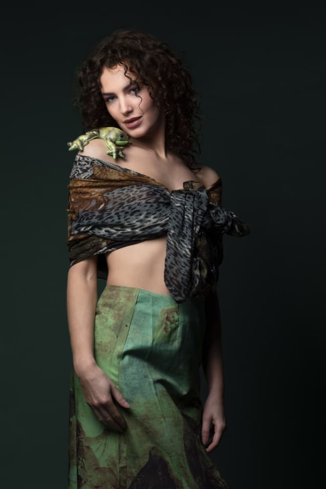 Exotic Beauty Green Lizard by Jan Slotboom — canvas wall art