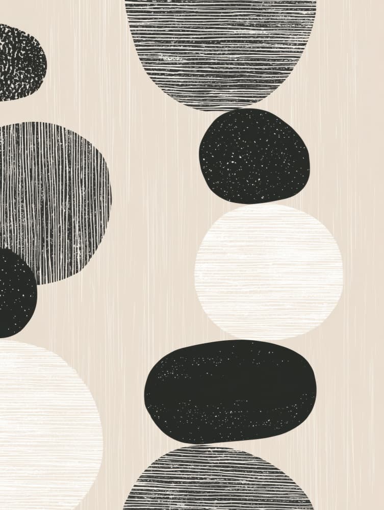 Abstract Stone Balance by Imaginative — canvas wall art