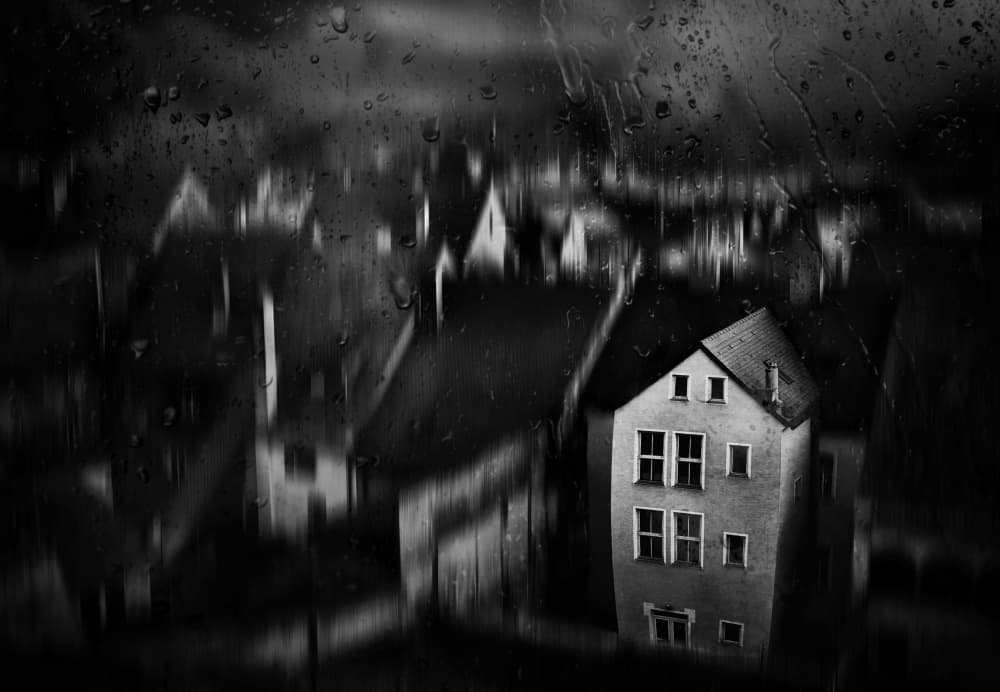 Rainy House Window View by Samanta Krivec — canvas wall art