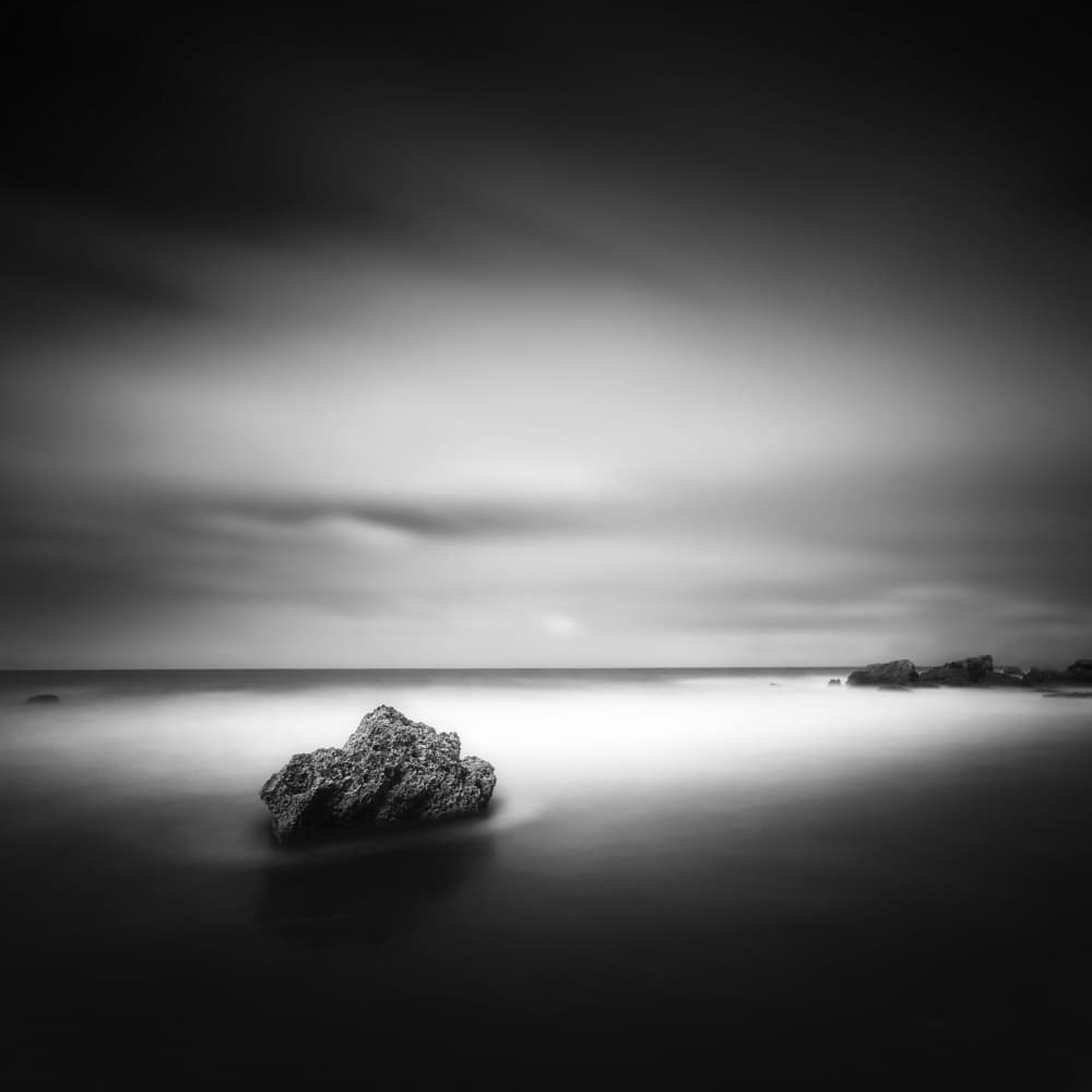 Serene Coastal Rock by Juan Marín Gómez — canvas wall art