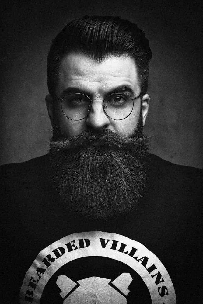 Stylish Bearded Gaze by Glamour Studio — canvas wall art