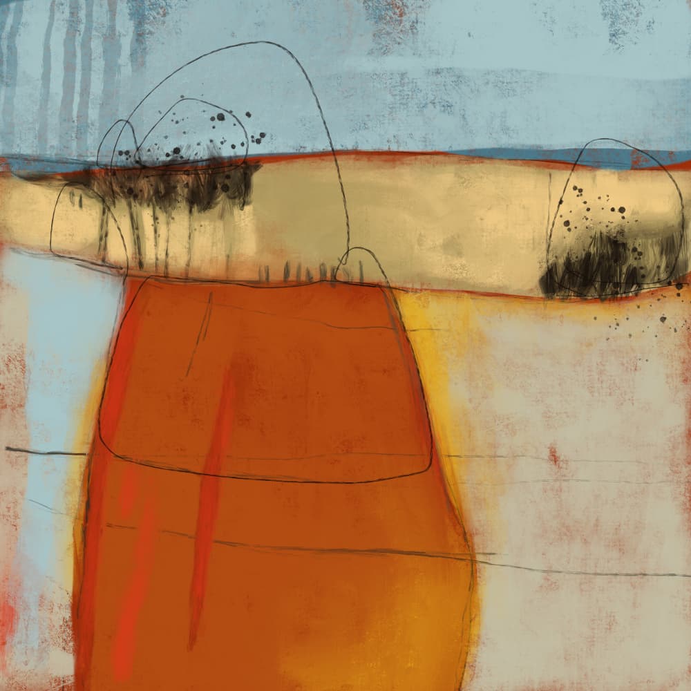 Serene Abstract Landscape by MANSI SAXENA — canvas wall art