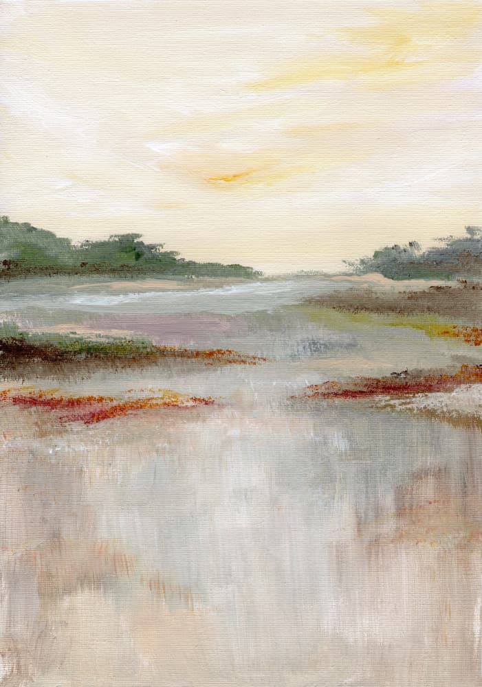 Tranquil Wetland Glow by Nikita Jariwala — canvas wall art