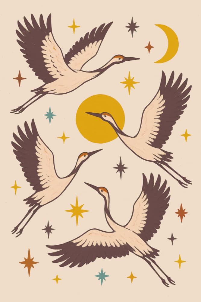 Cranesmagic by Treechild — canvas wall art
