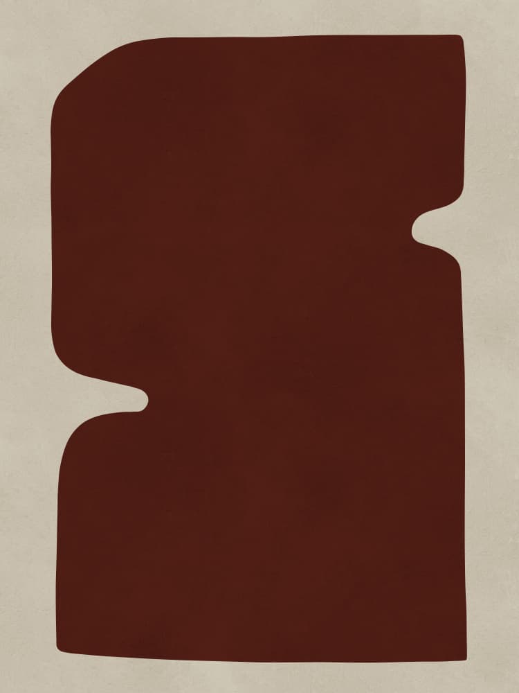 Organic Maroon Shape by Vitor Costa — canvas wall art