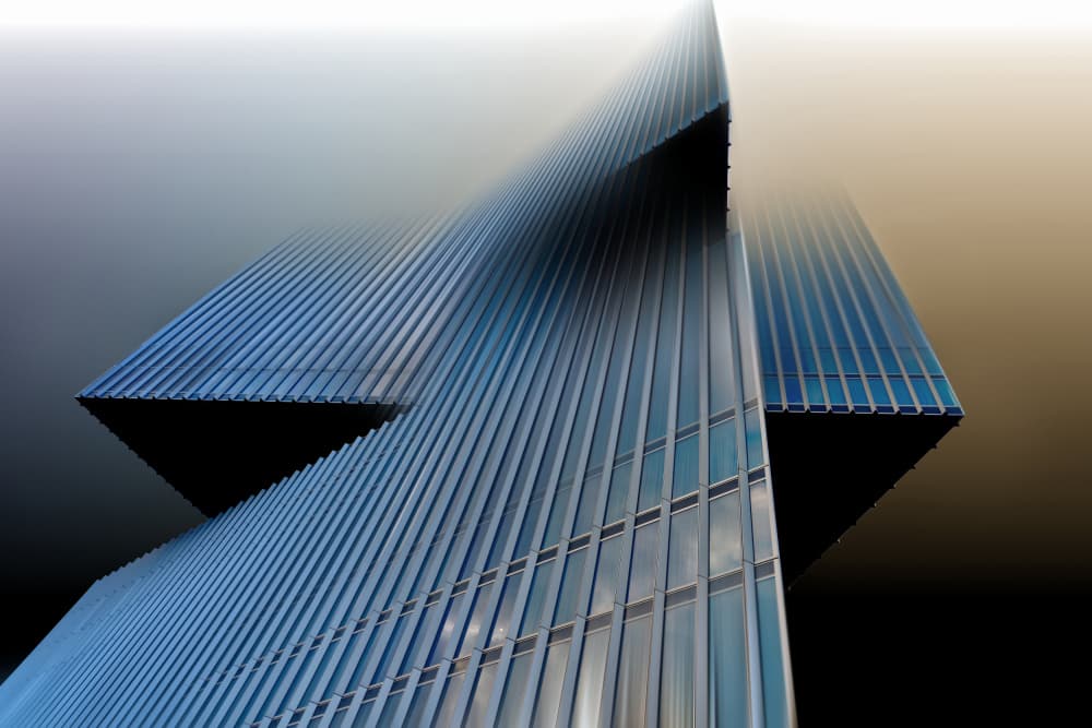 Angular City Structure by Erhard Batzdorf — canvas wall art