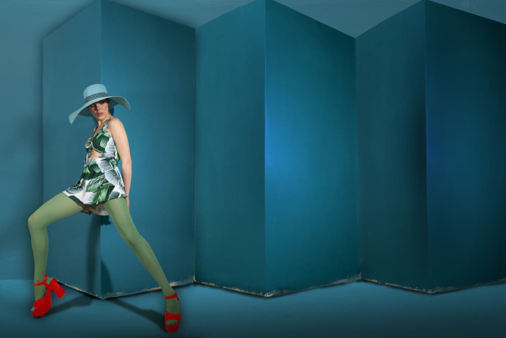 Vibrant Fashion Teal Setting by Christine von Diepenbroek — canvas wall art