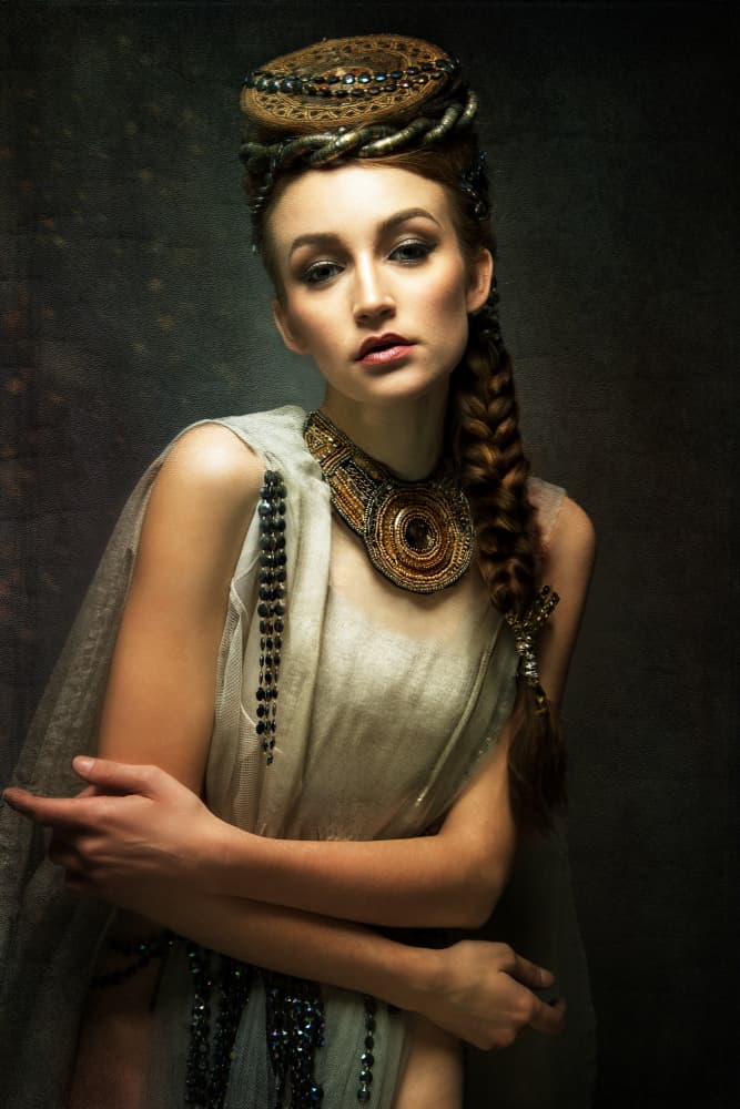 Golden Adorned Woman by Siegart — canvas wall art