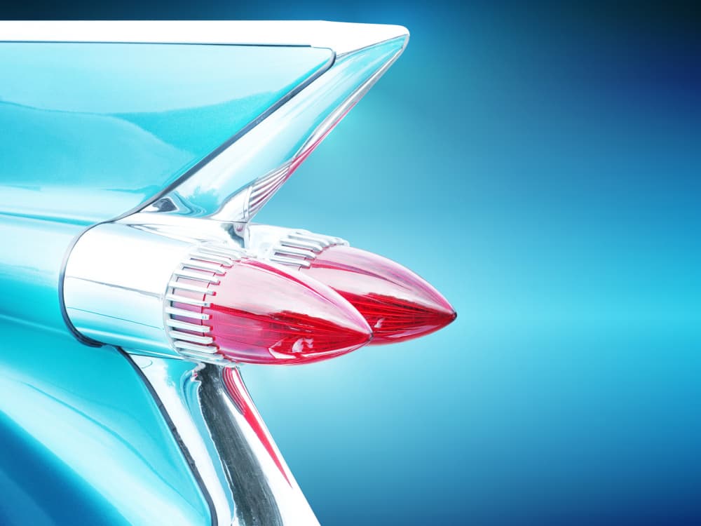 Classic Teal Taillights by Beate Gube — canvas wall art