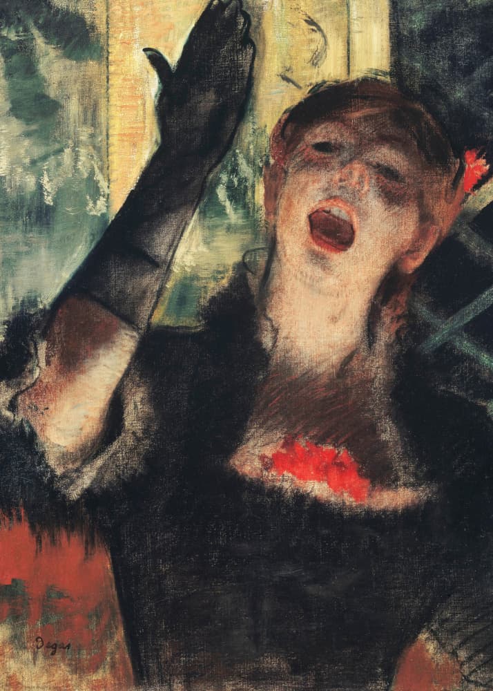 Café Singer by Edgar Degas — canvas wall art