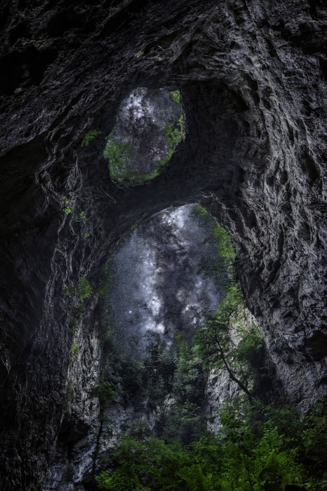 Galaxy Cave Entrance by Gregor Kresal — canvas wall art