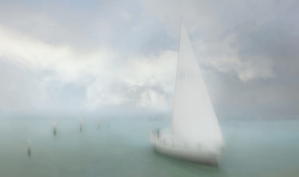 Dreamy Sailboat At Sea by Gilbert Claes — canvas wall art