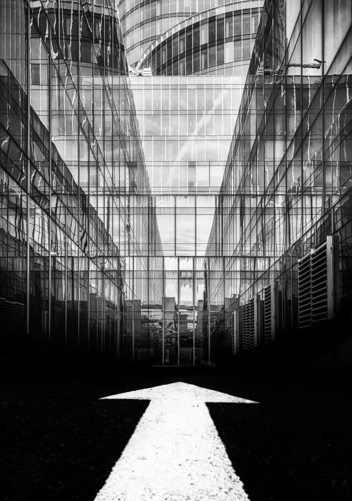 Urban Arrow Perspective by Anna Niemiec — canvas wall art