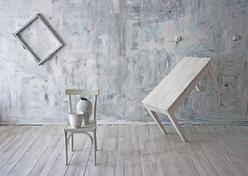 White Textured Interior by Refat — canvas wall art