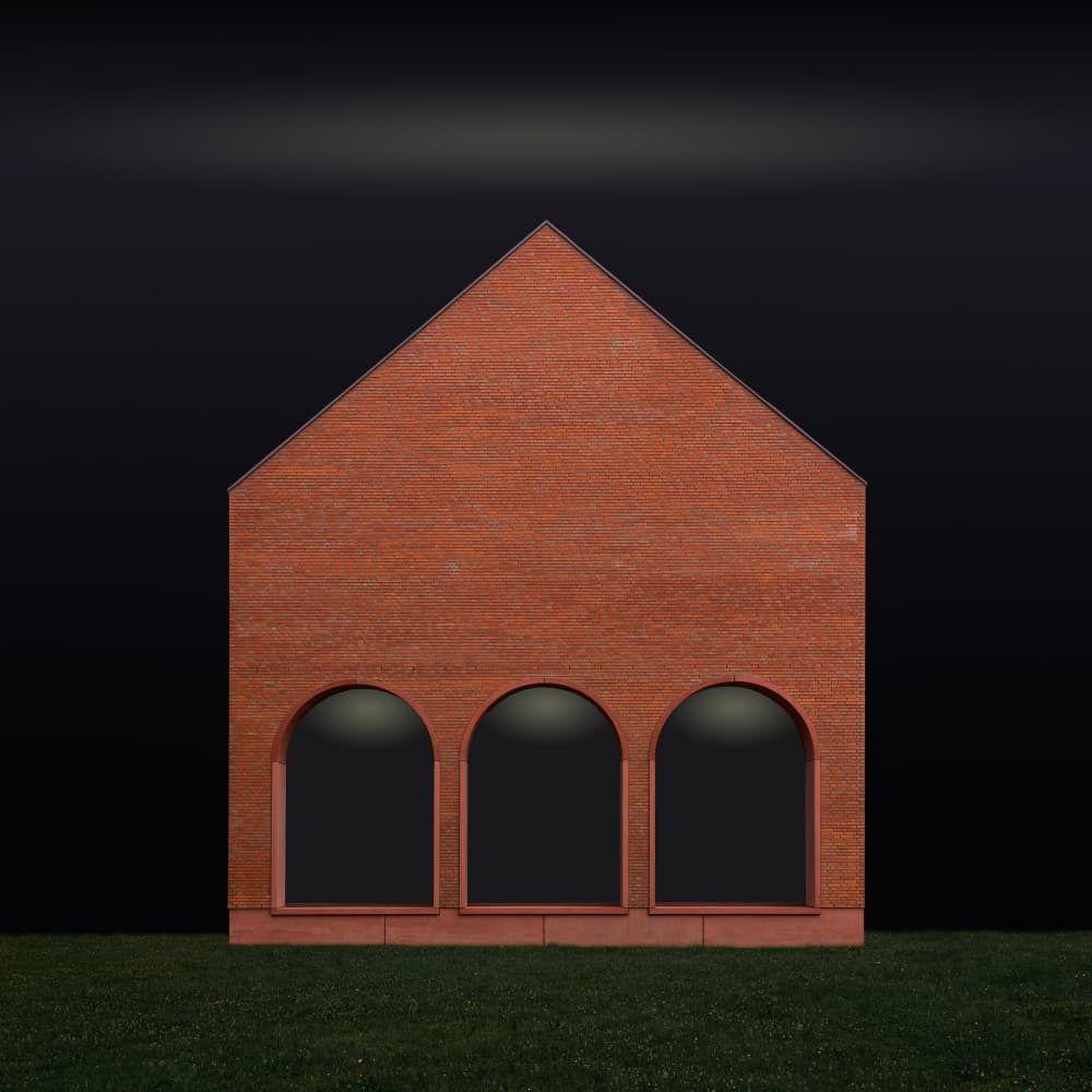 Minimal Brick House by Luc Vangindertael (laGrange) — canvas wall art