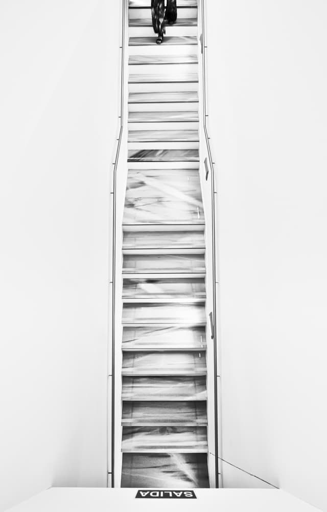 Blurred Movement Down Stairs by Paco Palazon — canvas wall art