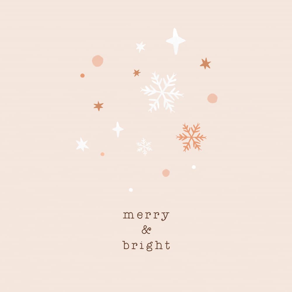 Merry Bright Snowflakes by Orara Studio — canvas wall art