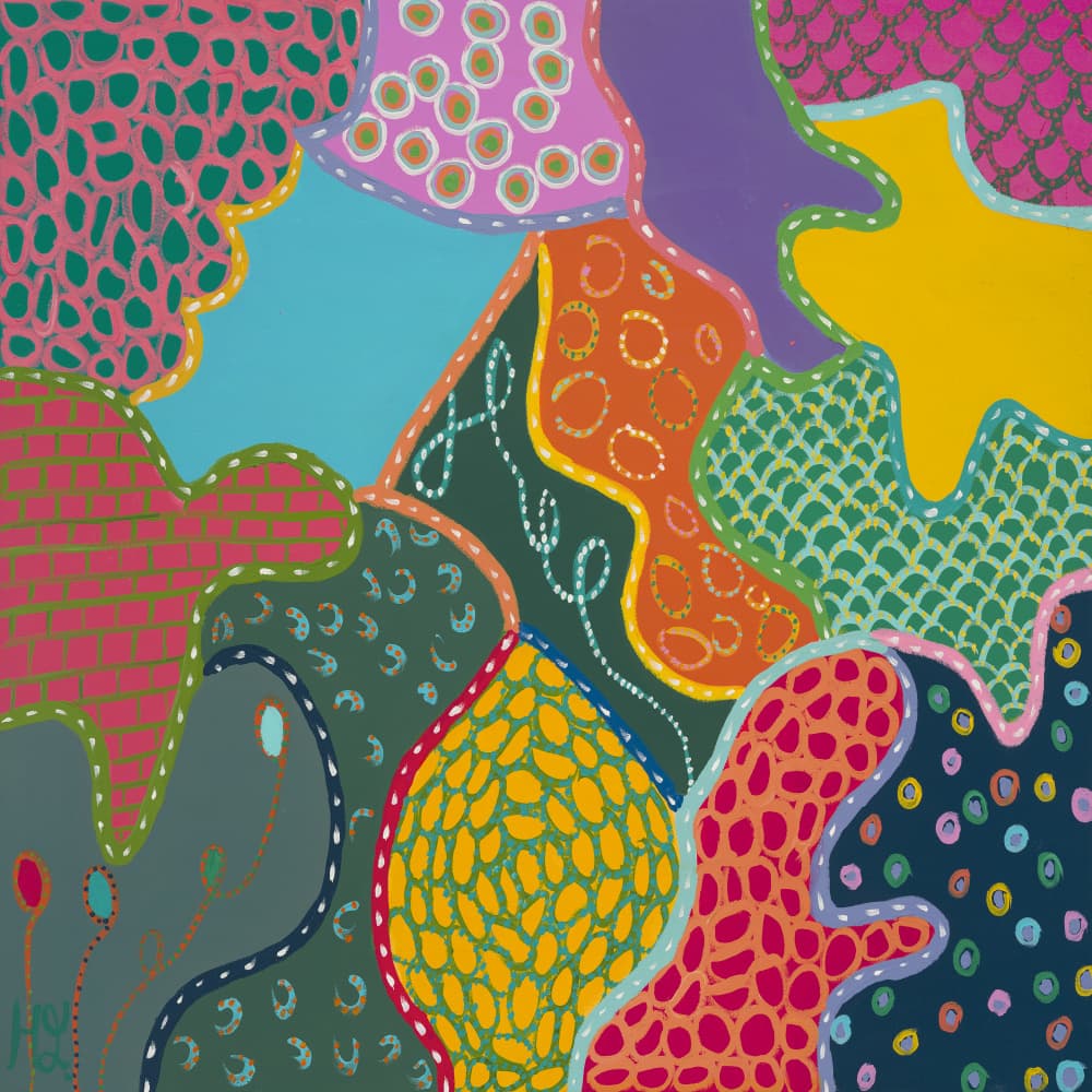 Vibrant Abstract Shapes by Helen Joynson — canvas wall art