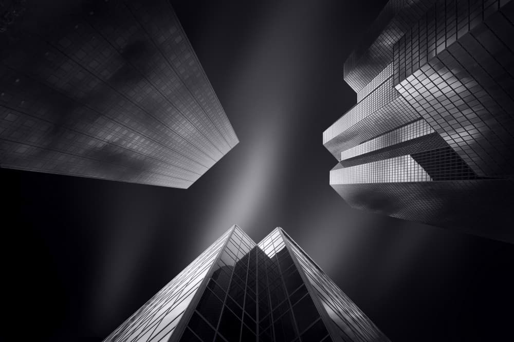 Upward Urban Geometry by Sebastien DEL GROSSO — canvas wall art