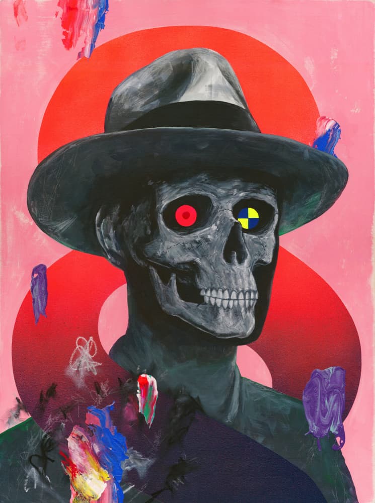 Crash Dummy Skull Eight by Famous When Dead — canvas wall art