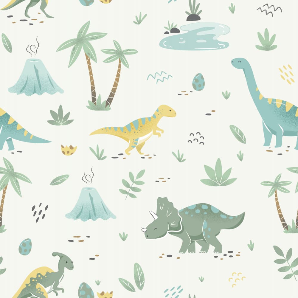 Friendly Dinosaur Land by Weronika Gross — canvas wall art