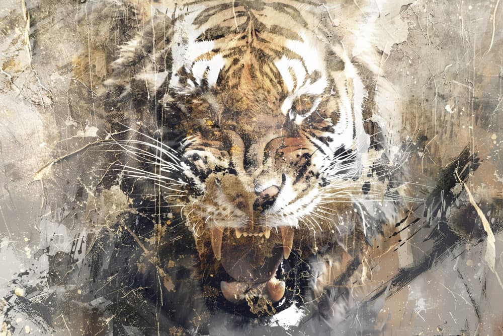 Animal Vintage Art Illustration Wallart 05 by Rafal Kulik — canvas wall art