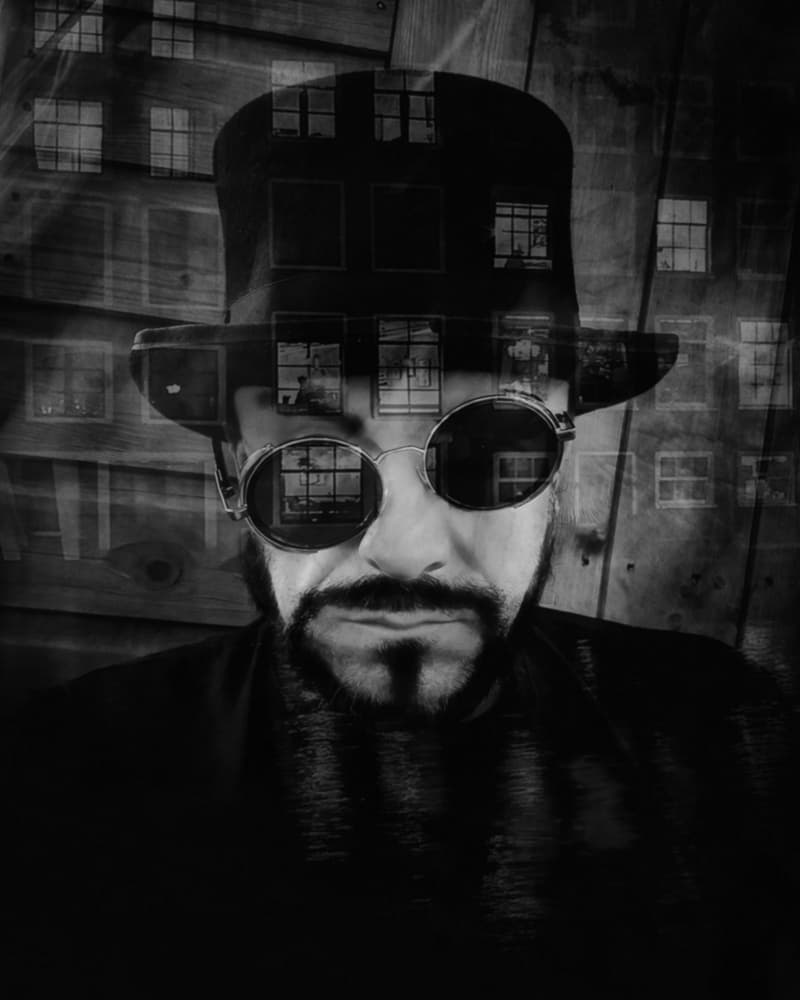 Mysterious Man Double Exposure by Robert Fabrowski — canvas wall art