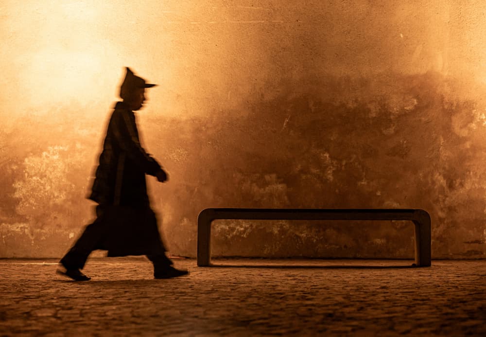 Urban Solitary Figure by Andrei Baisan — canvas wall art