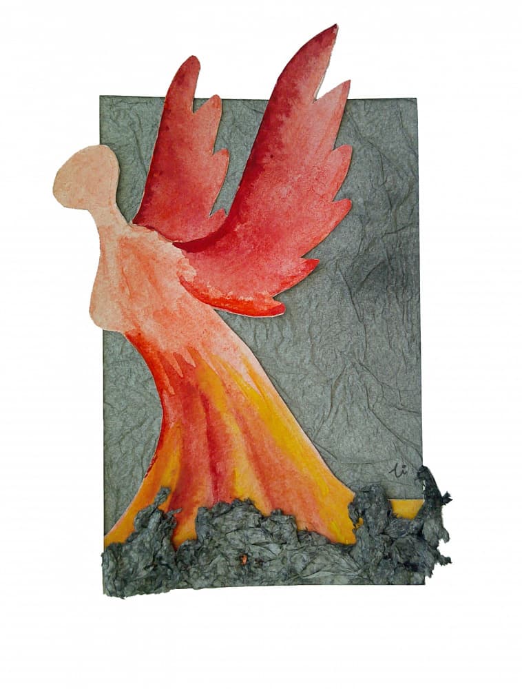 Phoenix Rising by Li Gessbo — canvas wall art