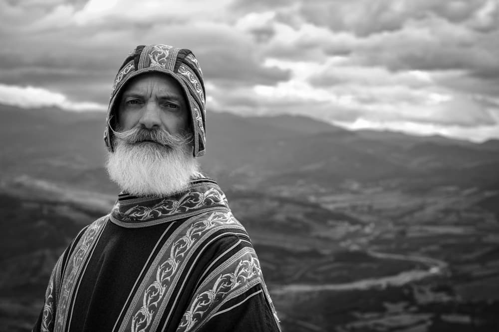 Wise Man Mountain Portrait by Luigi Greco — canvas wall art