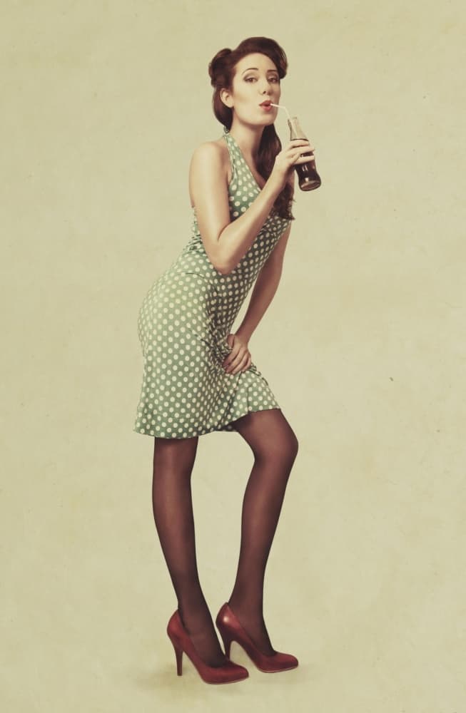 Retro Polka Dot Style by Bart Peeters — canvas wall art