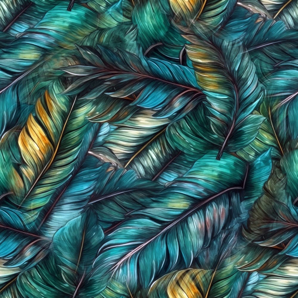 Lush Tropical Feathers by Justyna Jaszke — canvas wall art