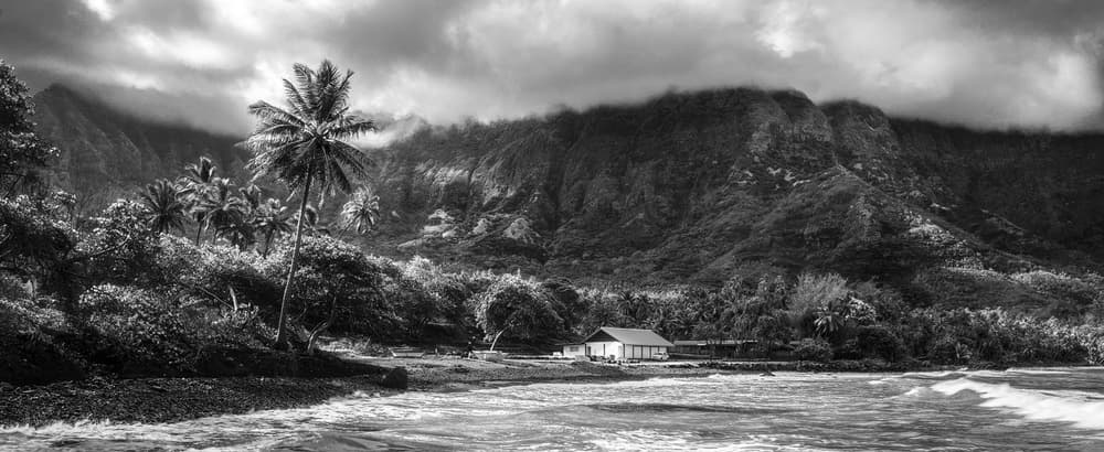 Moody Tropical Beach House by Karsten Wrobel — canvas wall art