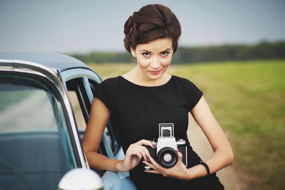 Vintage Car Photographer by fyb — canvas wall art