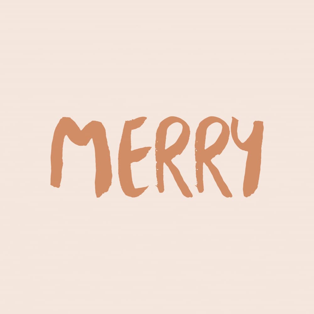 Festive Merry Typography by Orara Studio — canvas wall art