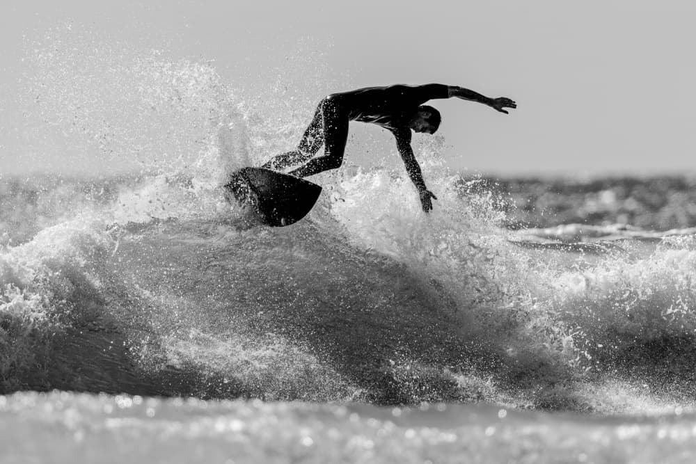 Surfer Riding Ocean Wave by Massimo Mei — canvas wall art