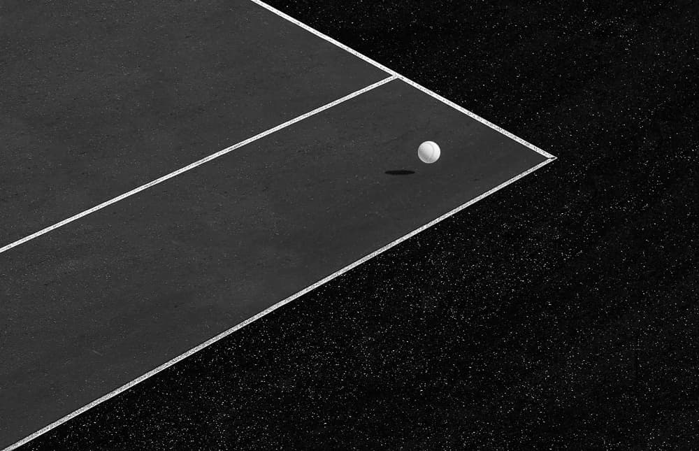 Minimalist Golf Ball Lines by Sara Goli — canvas wall art
