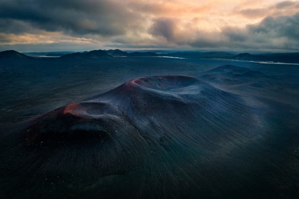 Dramatic Volcanic Twilight by Chao Feng 天馬 — canvas wall art