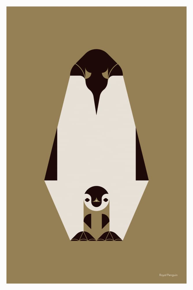 Minimalist Penguin Family by Studio Soleil — canvas wall art