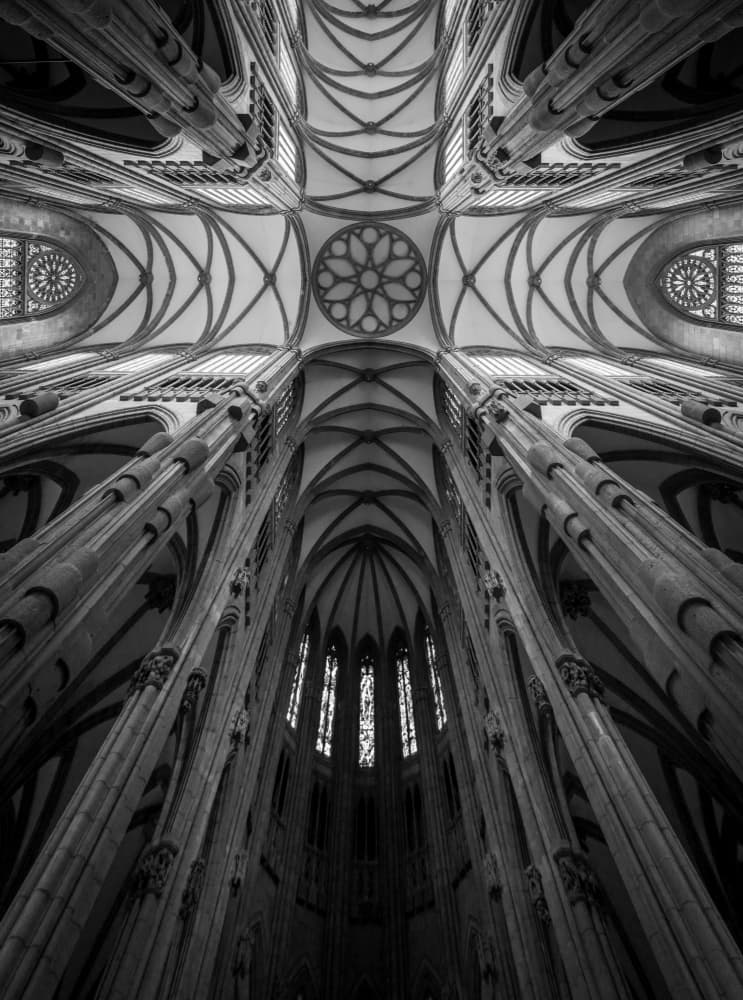 Soaring Gothic Cathedral Vaults by Fernando Silveira — canvas wall art