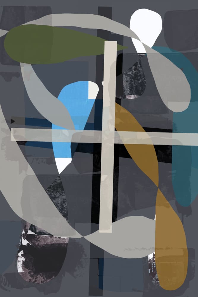 Abstract Cross Composition by cartissi — canvas wall art