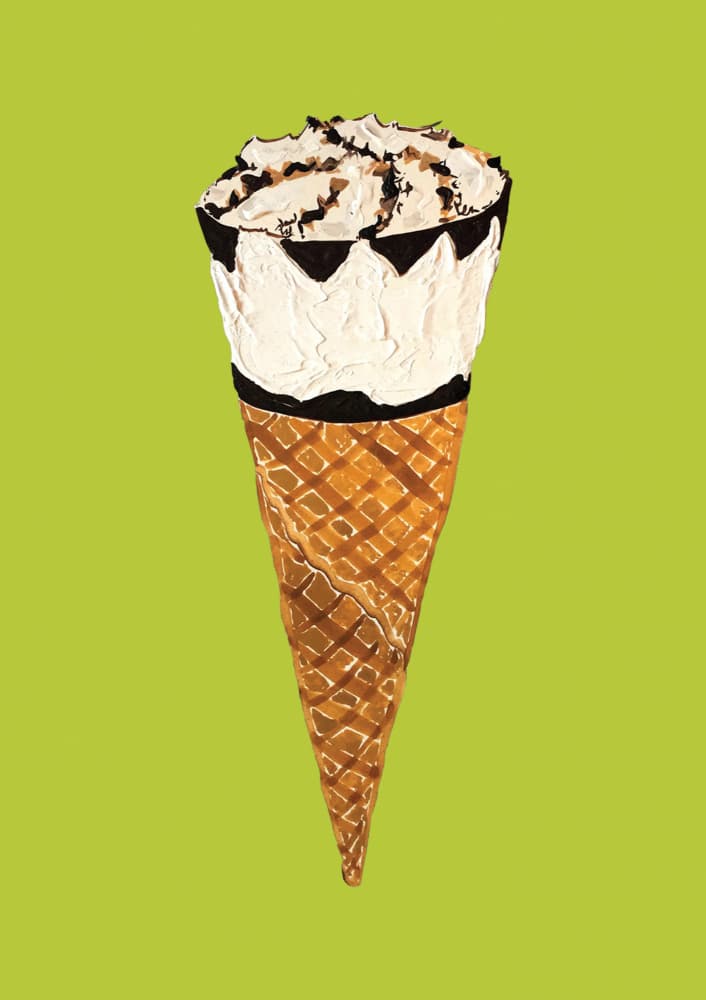 Refreshing Ice Cream Cone by Alice Straker — canvas wall art