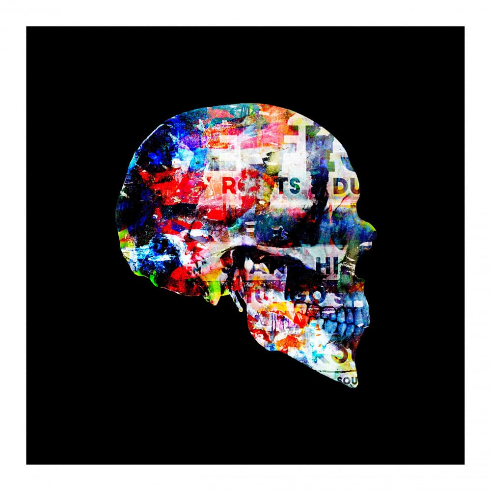 Vibrant Urban Skull by PASLIER Morgan — canvas wall art