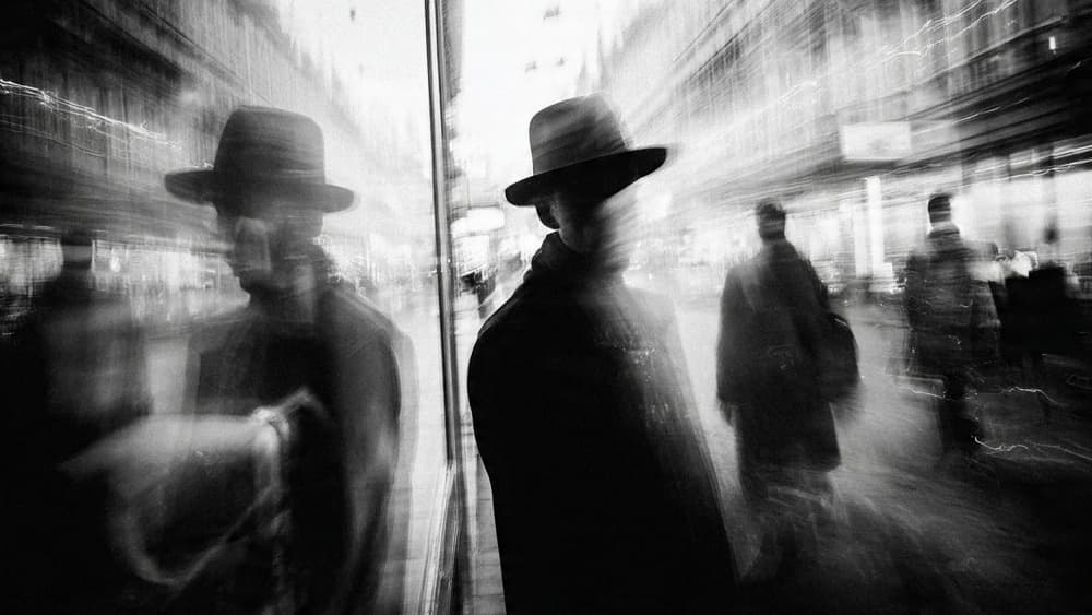 Urban Noir Reflections by Erkan Camlilar — canvas wall art