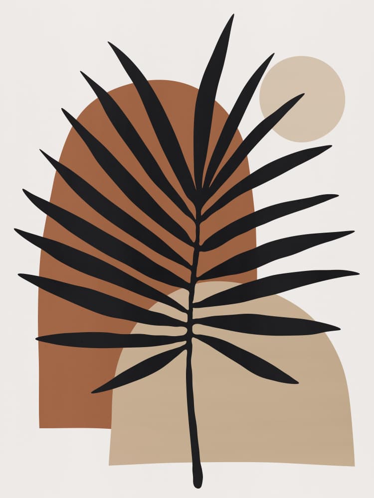 Neutral Palm Forms by Vitor Costa — canvas wall art