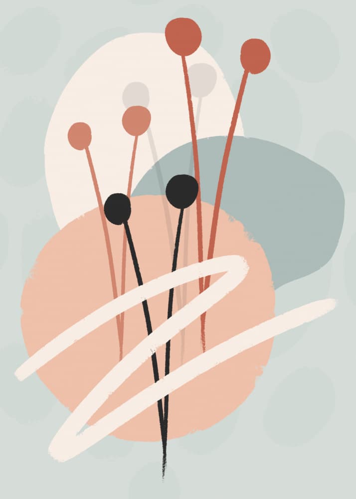 Soft Abstract Botanical by Sue Skellern — canvas wall art