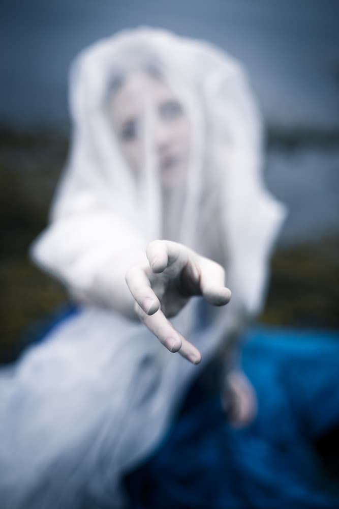 Ethereal Reaching Hand by Jorun Larsen — canvas wall art