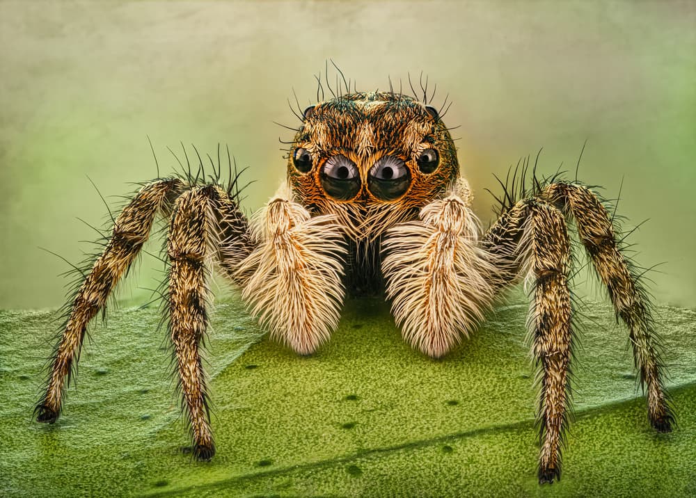 Intense Jumping Spider by Antoni Figueras — canvas wall art